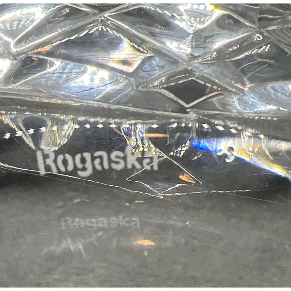 Rogaska Scalloped Edge 6” Round Fine Cut Crystal Bowl Richmond Pattern Elegant
